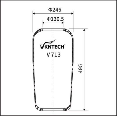 Truck Air Spring For VOLVO 1622116 6797169  Contitech 713N Air BELLOW  Replaced By Vkntech V713