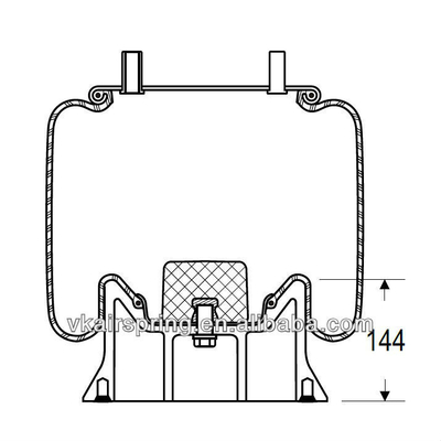 4884N1P06 Contitech Air Spring Systems 34884K Airtech Airbags For MAN Truck 81.43600.6035