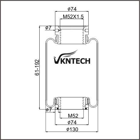 CABIN AIR SPRING MACK 227QS34B E-FS7007 PAI FAS-4905 FS7007 FIRESTONE W02-358-7007 REPLACED BY VKNTECH 1S7007