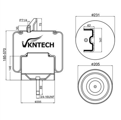 MOLLE A SOFFIETTO PER CAMION COMMERCIALI SOSTITUITA  FUSO TRL-230SCN  VKNTECH 1K6837 PER CAMION GIAPPONESI FUSO TRL-230SCN  VKNTECH 1K6837