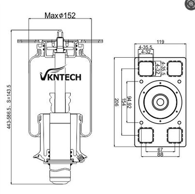 MOLLE ARIA CABINA INTERNATIONAL 3806428C91 SOSTITUITO DA 1S3050 INTERNATIONAL 3806428C91