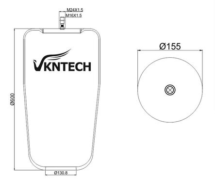 L'aria di carico per i veicoli a motore.328.00.21 Contitech 4838N Sostituito da VKNTECH 1K4838 Senza pistone