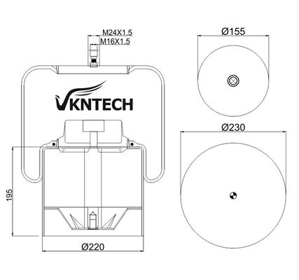 L'aria di carico per i veicoli a motore.320.02.21 Contitech 4838NP02 Dunlop D13T03 Goodyear 9522 Sostituito da VKNTECH 1K4838-2
