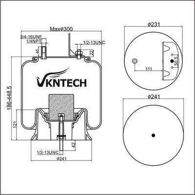 AIR SPRING Firestone W01-358-9472 1T15V-8 Sostituito da VKNTECH 1K9472