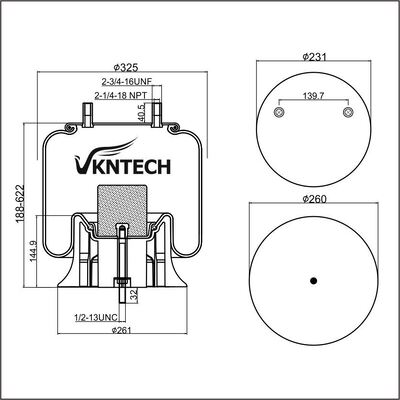 MOLLEGGIO AD ARIA HENDRICKSON S23611 Contitech 9 10BP-20 P738 Firestone W01-358-9646 SOSTITUIRE CON VKNTECH 1K9646