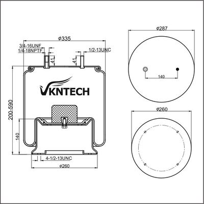 MOLLE ARIA RIMORCHIO NEWAY 90557125 (AR-80-9) (AR-80-9WST) Firestone W01-358-9134 1T19L-9 sostituito da VKNTECH 1K9134