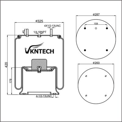 MOLLETTA ARIA RIMORCHIO NEWAY 90557069 HENDRICKSON S2063 RIDEWELL 1003589158C Firestone W01-358-9158 sostituito da VKNTECH 1K9158